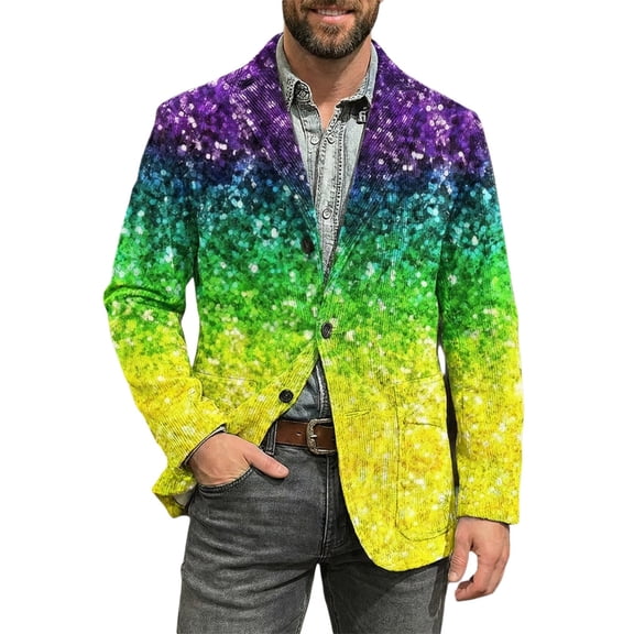 Mardi Gras blazer for men Corduroy Jacket Carnival Velvet For Formal Events And Business Casual Wear With Modern Tailored Fit And Stylish Design