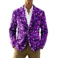 thumbnail image 1 of Mardi Gras blazer for men Corduroy Jacket With Sparkling Sequins Embroidery Festival Party Celebration Formal And Casual Wear, 1 of 4