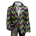 thumbnail image 1 of Mardi Gras blazer for men Men's Carnival Corduroy Print Fashion, 1 of 4