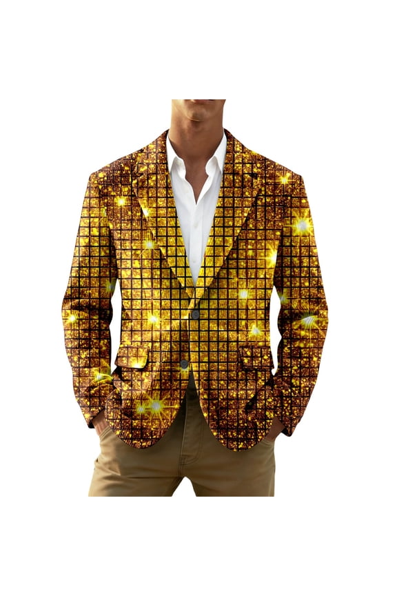 Mardi Gras blazer for men Sequin Corduroy Jacket For Carnival Party Night Out Celebration Shiny Printed Coat