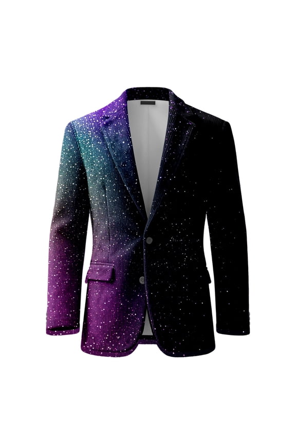 Mardi Gras blazer for men Sequin Embroidered Corduroy Jacket For Festival Party Nightclub And Stage Performance