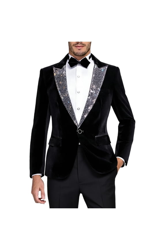 Mardi Gras blazer for men Velvet Rhinestone Shiny Stage Performance Jacket For Nightclub Show Party Elegant Formal Wear