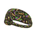thumbnail image 1 of Mardi Gras3 Headbands for Women Men, Workout Elastic Sweat Band for Yoga Running Cycling Gym Exercise Non Slip Head Bands for Women's Hair, 1 of 5