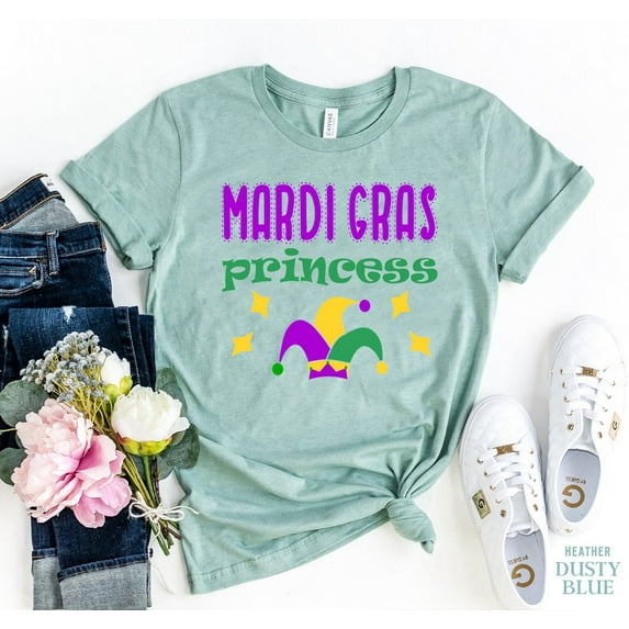 Mardi Grass Princess T-shirt Fat Tuesday Shirt Festival Tshirt Carnival Gift Vacation Tee Party Shirts Women's Weekend Top