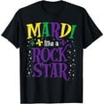 thumbnail image 1 of Mardi Like A Rock Star Fun Mardi Gras Party Parade Carnival T-Shirt, 1 of 4