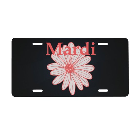 Mardi Mercredi License Plate 6x12 Inch Thickening Aluminum Metal Decorative License Plates, Universal Fit For Trucks, Suvs, Vehicles