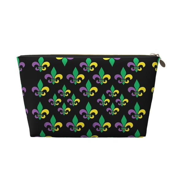 Mardi Pattern Small Purse Organizer Zipper Cosmetic Handbag Tote Pouch For Women