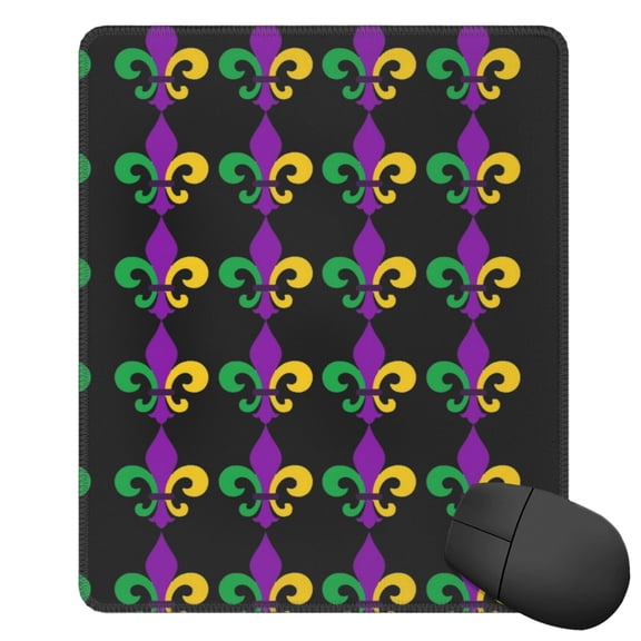 Mardi Pattern Square Mousepad With Stitched Edges Mouse Mat For Gaming Office Laptop Computer Men Women 11.8"X19.8"