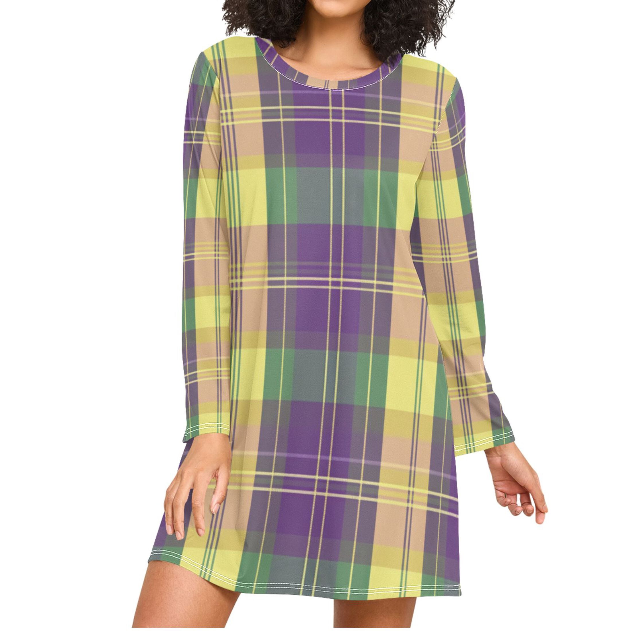 long sleeve mardi gras dress Mardi Gras Prom Style Party Dress (Size 4)
