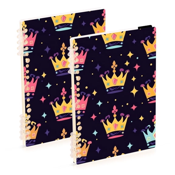 Mardi-gras Crowns Cartoon Notebook Detachable Coil Notebook Diary Plan Book A5 Size 60 Pages 1 Pack