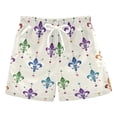thumbnail image 1 of Mardi-gras Flowers with Multicolor Swim Trunks Board Shorts Beach Pants Bathing Bottoms S, 1 of 8