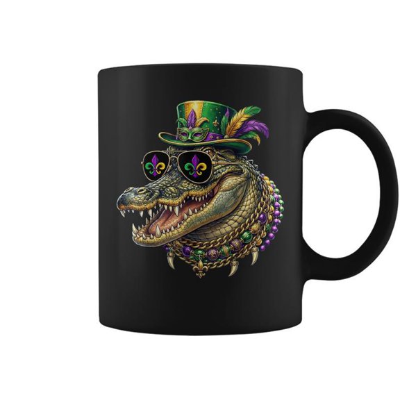 Mardigator Mardi Gras Alligator Costume Mardi Gras Coffee Mugs