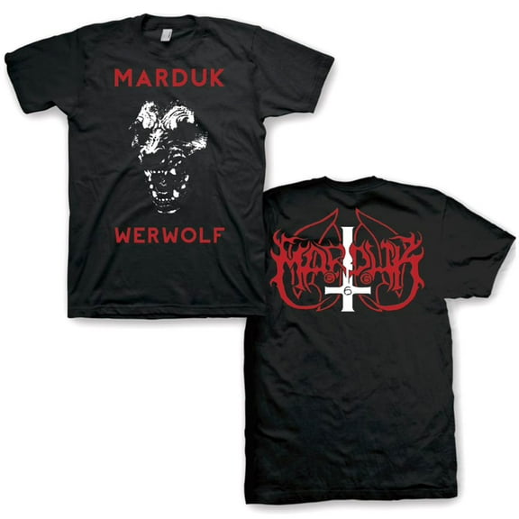 Marduk Men's Werewolf T-Shirt Black Large | Officially Licensed