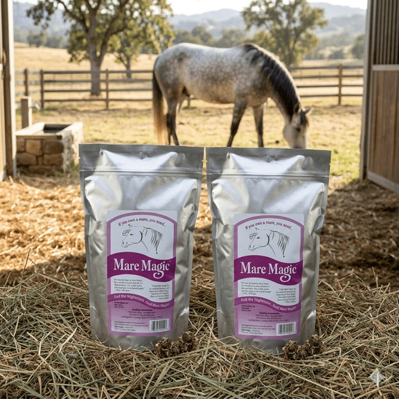 Mare Magic Calming Horse Supplement 8 oz. Raspberry Leaf Mares & Geldings Relax 2PCK