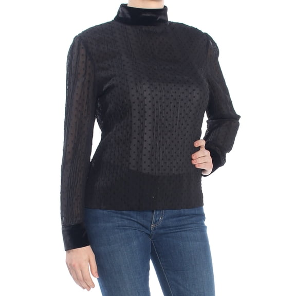 Mare Mare Womens Hunt Velvet Knit Blouse, Black, Medium