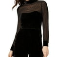thumbnail image 1 of Mare Mare Womens Hunt Velvet Knit Blouse, Black, Small, 1 of 1