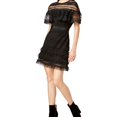 thumbnail image 1 of Mare Mare Womens Riza Tiered A-Line Ruffled Dress, Black, Medium, 1 of 1