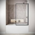 thumbnail image 1 of Marecchia 34'' x 58'' Framed Pivot Bathtub Door with CrystalTech Treated 5/16'' Tempered, Clear Glass, Matte Black Hardware, SKU: AQ-1370-BL-L-R, 1 of 4