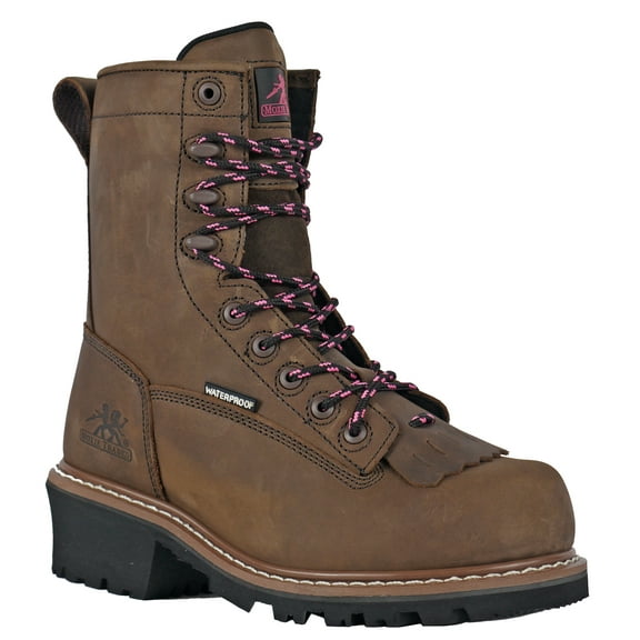 Moxie Trades Women's Ankle-High Closed Toe Boots, Thick Heel, Brown, Size 5.5