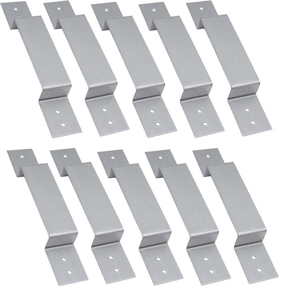 Mareep 10 Pack Heavy Duty Z Bracket for Wood Fencing, Galvanized Steel Fence Safety Bracket for 4x4 Inch Post, Anti Rattle Clip