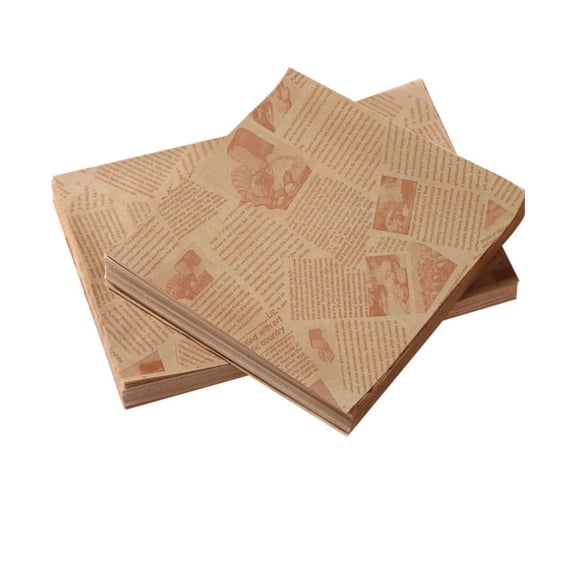 Tuscom 100 Pack Greaseproof Paper Sheets 8.7x8.7 Inch, Non Stick Food Liner for Burgers Fries, Disposable Wrappers for BBQ Picnic Baking