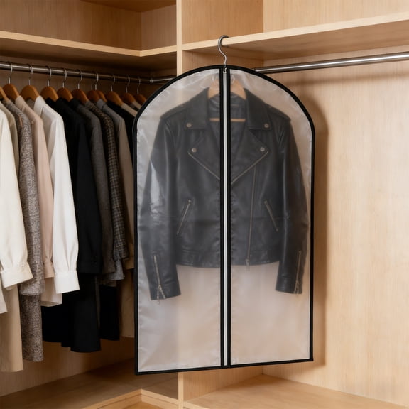 Mareep 1Pcs Waterproof Hanging Garment Bag for Travel & Closet, EVA Suit Bag with Hanger Hook, Moisture-Proof Storage for Coats, Jackets, Shirts & Seasonal Clothing, Foldable Clothing Protector