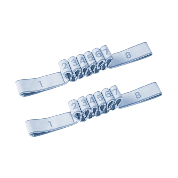 Mareep 2-Pack 8-Segmented Yoga Resistance Bands, Adjustable Stretching Exercise Bands for Legs, Arms, Back, Home Workout, Gym Fitness, Portable Pilates Elastic Band Set for Men & Women