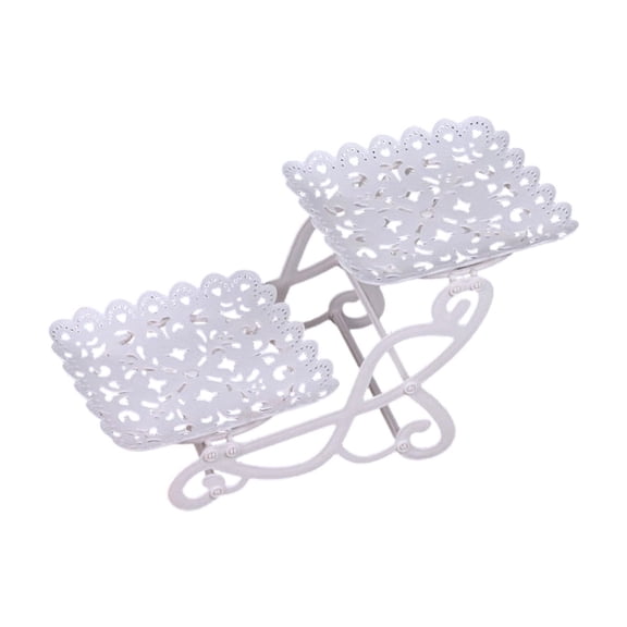 Tuscom 2- Tiered Serving Stand for party and Event Dessert and Food Display Server, Cake Stand for Wedding and Holiday Events