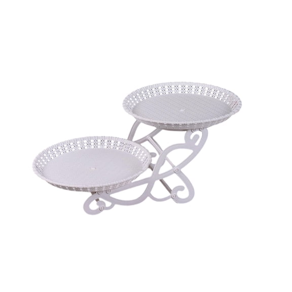 Tuscom 2- Tiered Serving Stand for party and Event Dessert and Food Display Server, Cake Stand for Wedding and Holiday Events