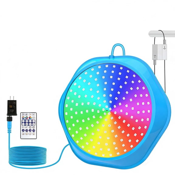 Mareep 20W Magnetic Pool Light with Bluetooth & Remote Control, Color Changing Submersible Underwater Light, IP68 Waterproof for Above Ground Pools