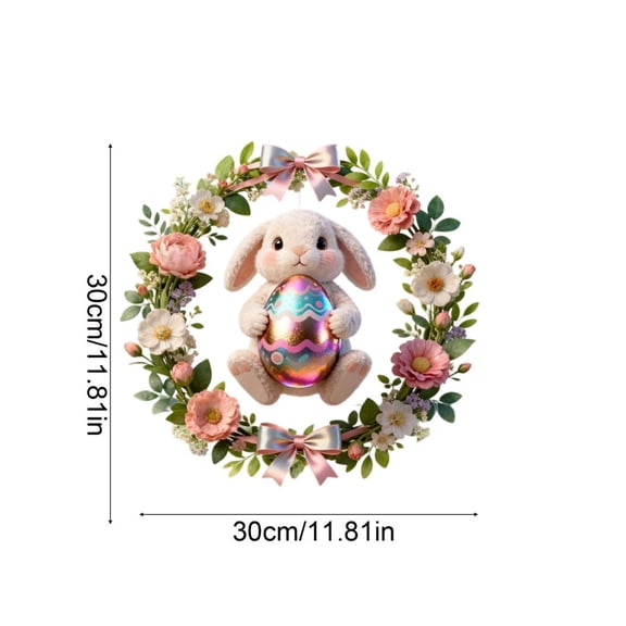 Mareep 3Pcs Easter Bunny Egg Wall Stickers, Removable Self-Adhesive PVC Decals, Holiday Window Door Toilet Decoration for Bathroom Living Room, Easter Party Home Decor, 12x12in