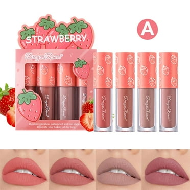 Mareep 4pcs Mini Set Boxes, Hydrating Lip Glow Oil Lip Gloss, Lipgloss Lipoil Set for Women Girls Teens, Tinted Plumping Lip Gloss Packs