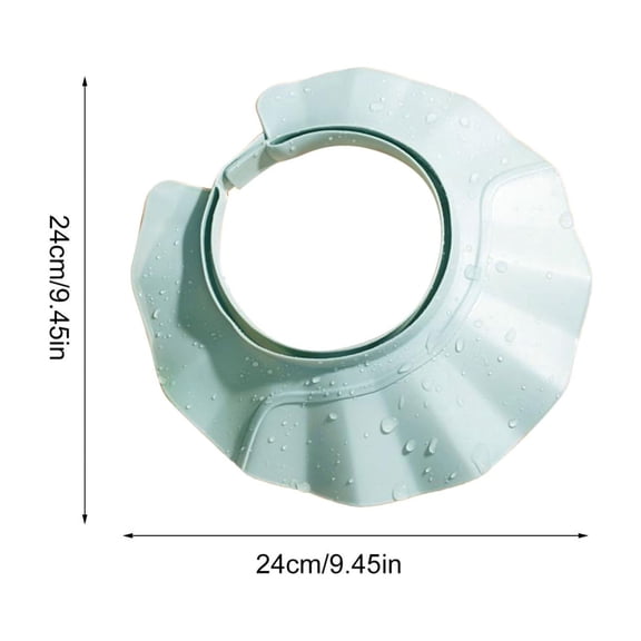 Tuscom Adjustable Wide-Brim Shower Visor for Adults, Silicone Shampoo Protection Hat with Adjustable Neck Strap, Bath Head Protector