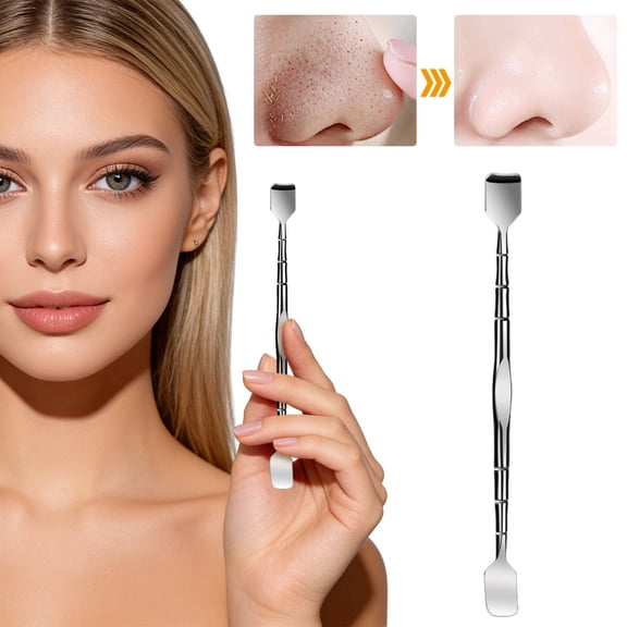 Tuscom Blackhead Remover Tool, Stainless Steel Comedone Extractor, Double Ended Pimple Popper, Skin Care and Facial Cleaning Beauty Tool