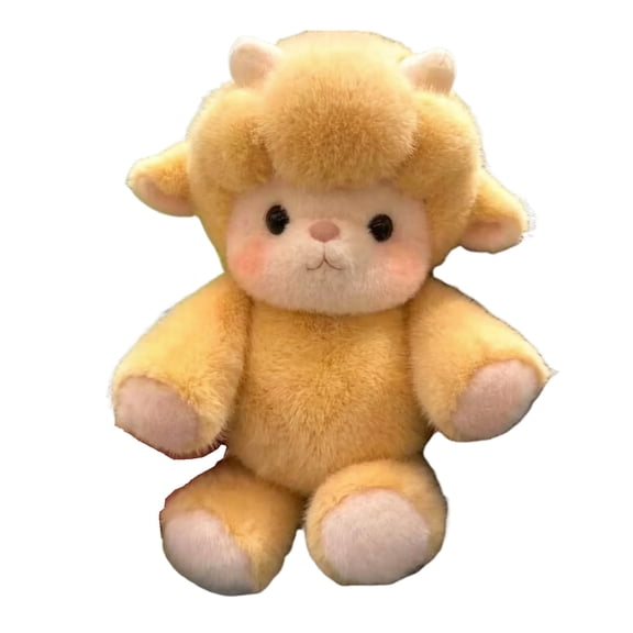 Tuscom Cute Plush Sleep Pillow with Soft Long Curly Hair Fabric, Huggable Doll Pillow for Stress Relief & Bedroom Decoration