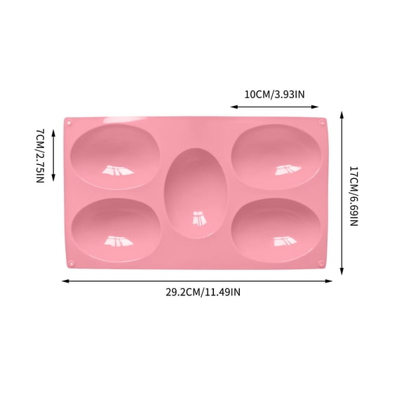 Tuscom Easter Egg Silicone Mold, 5-Cavity Chocolate Candy Making Mold, Non-Stick Baking Mold for Chocolate, Soap, Ice, and Cake Pops, Flexible Kitchen Baking Tool, Oven and Freezer Safe