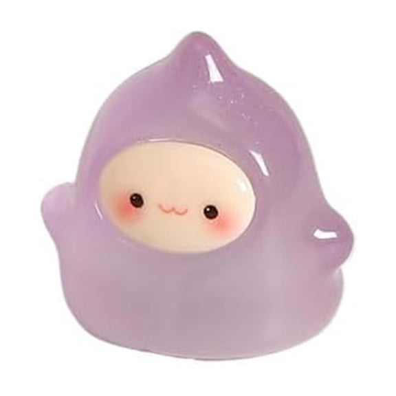 Mareep Luminous Resin Mini Ghost Figurine Glow-in-the-Dark DIY Desktop Car Ornament - Phosphorescent Halloween Decor Collectible for Shelf Dashboard Bookshelf Party Favor