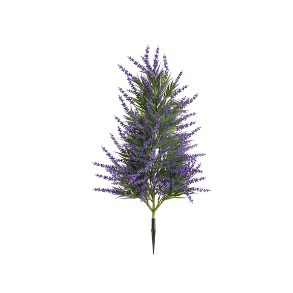 Tuscom Outdoor Artificial Lavender Bush, 22 Inch Faux Flower Plant for Patio, UV Resistant Potted Shrub for Garden Landscaping