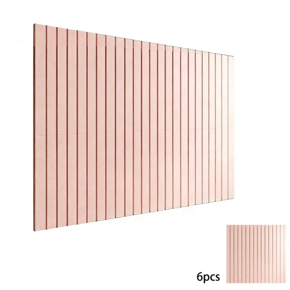 Tuscom Perpendicular Fluted Fabric Bulletin Board - Peel and Stick No Nails Photo Note Pin Board for Home Office Wall Decor, Living Room Entryway and Bedroom Organization