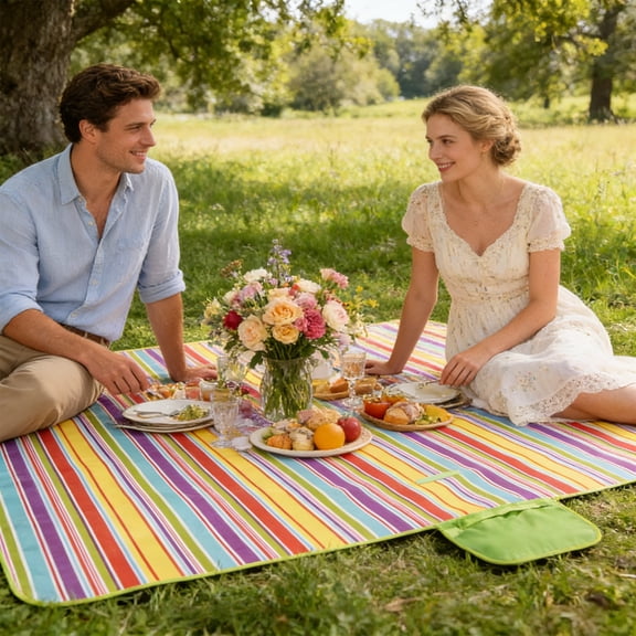 Mareep Picnic Mat Waterproof Outdoor Tent Camping Blanket Moisture Proof Grass Mat for Beach Lawn Family Gatherings