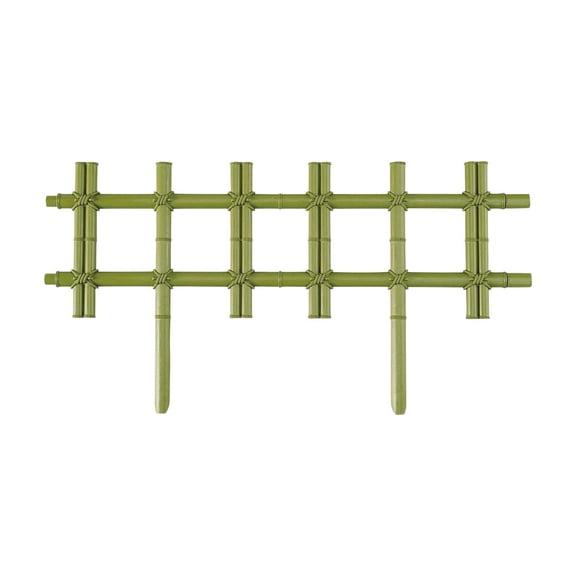 Tuscom Plastic Fence Railing for Flower Pots, Green Greening Garden Border Edging, Decorative Garden Fence for Patio Backyard