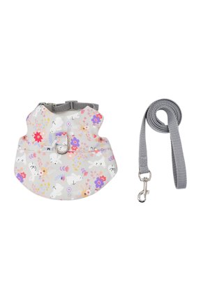 Rabbit Harness and Leash, Adjustable Small Pet Vest Harness for Rabbits Guinea Pigs, Breathable Mesh Comfort Fit with Reflective Strips, Escape-Proof Walking Gear
