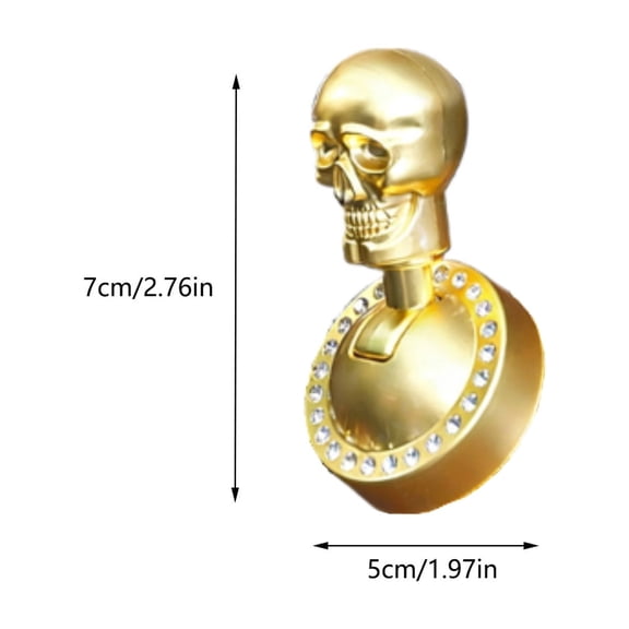 Tuscom Skull Head Push Start Button Cover, Car Ignition Lever Protective Cover, Alloy Anti-Scratch Decorative Sticker for Automotive Interior, Accessory Gift for Men