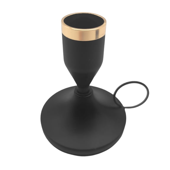 Mareep Small Metal Handheld Candle Holder with Loop Handle, 2.75 Inch Gold Taper Candle Stand for Wedding Table Décor, Party Centerpiece
