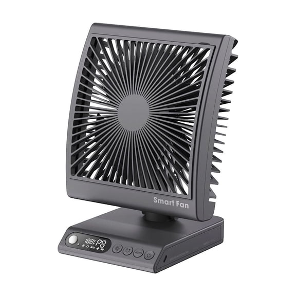 Tuscom Smart Wall Mounted Fan with Motion Sensor, 4 Speeds Temperature Control, 6000mAh Quiet Auto Fan for Home Office, Night Light