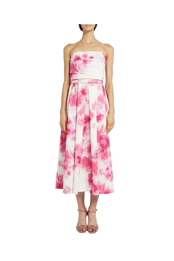 Ecuador Printed Bustier Dress Med Pink 10