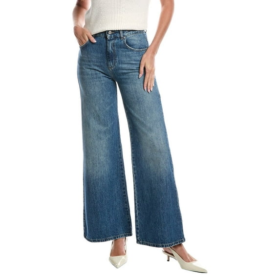 Marella womens Wide-Leg Denim Trouser, 2, Blue