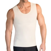 Marena MTT Step 2 Recovery Mens Tank Tops - Step Into Body Shaper Sleeveless Compression Tank Tops Men - Large - Beige