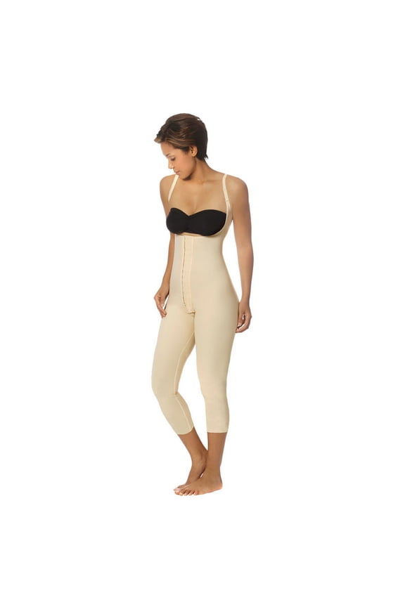 SFBHM Recovery Mid-Calf Length Girdle with High Back - Compression Shapewear for Women Tummy Control - 2XL - Beige