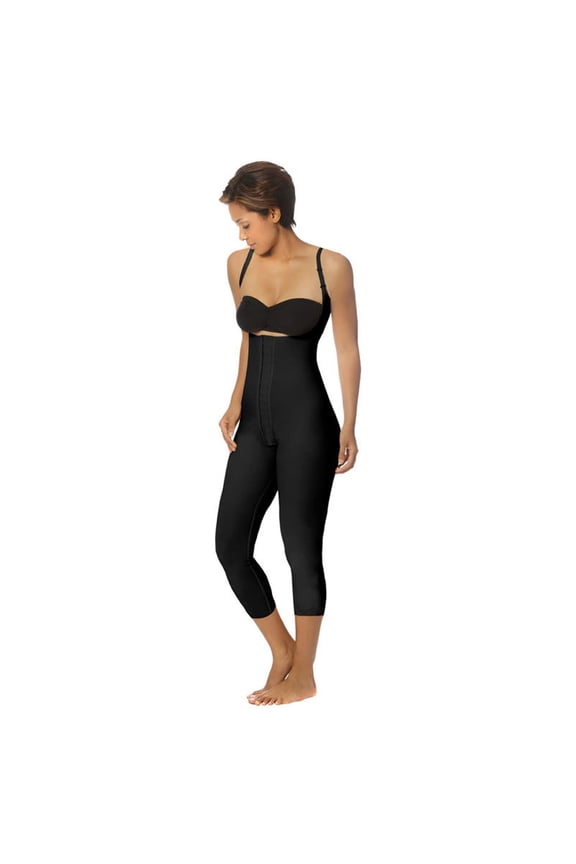 SFBHM Recovery Mid-Calf Length Girdle with High Back - Compression Shapewear for Women Tummy Control - Extra Large - Black